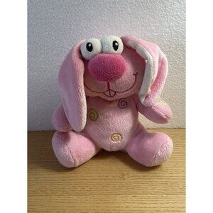 Dan Dee Collectors Choice Funny Bunny Plush Pink Rabbit Stuffed Animal 8.5 Inch